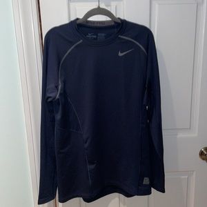 Navy blue Nike Pro Dri-Fit Fitted long sleeve shirt